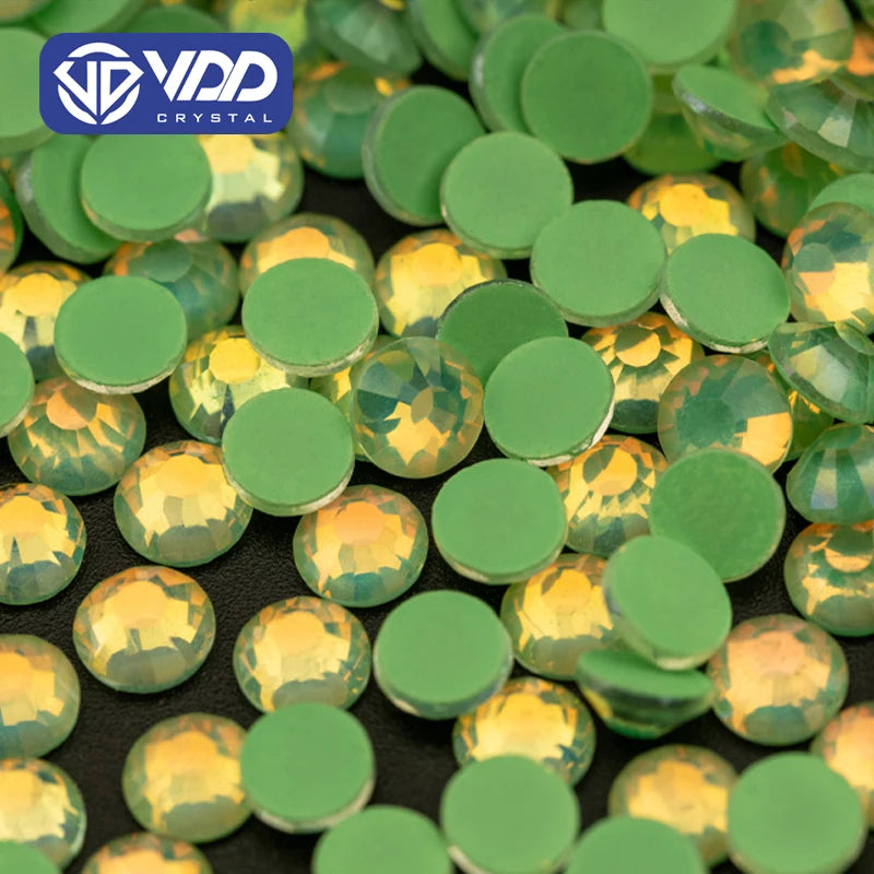 VDD 404 Green-Nebula SS6-SS30 Rhinestones Crystal Flatback Glitter Strass Stone for Nail Art Accessories DIY Crafts Decoration