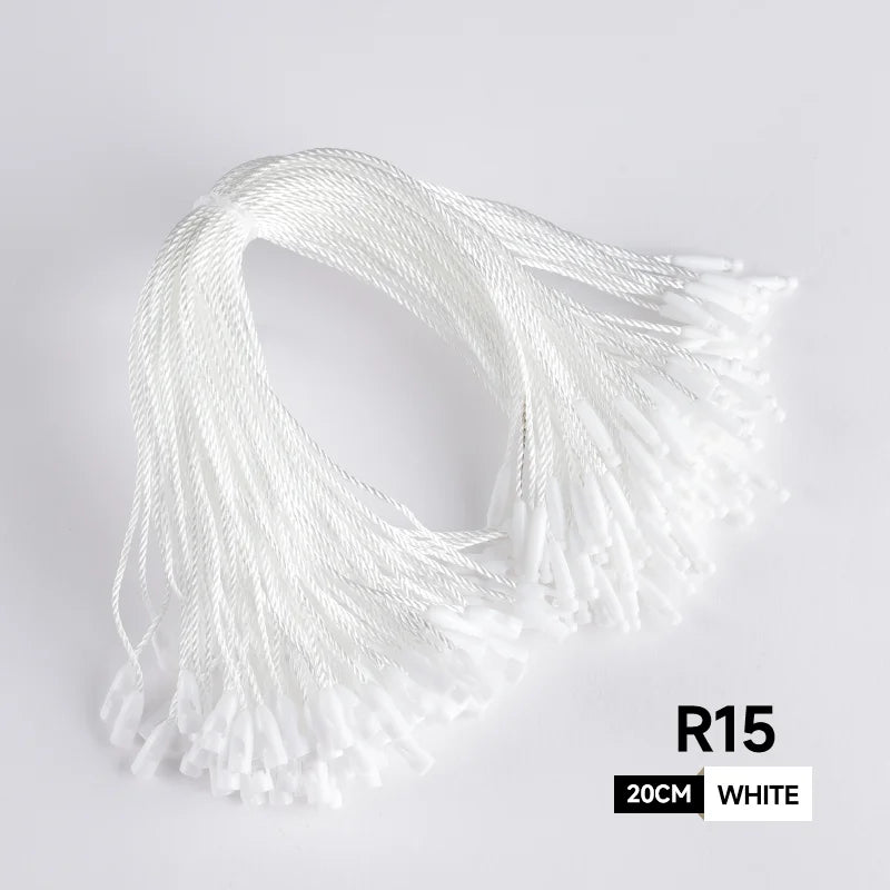 Fast Trading 20cm White Lock Bullet Clothing Sling Polyester Rope Label 1000 Pieces Per Pack Fabric Garment Labels