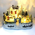 Christmas Garden Luminous Cottage Decorations Christmas Gifts Resin Crafts Ornaments Electric Music House