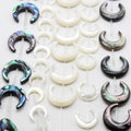 Moon Shape Shell Beads Natural Abalone Beads for Jewelry Making DIY Craft Strand for Necklace Bracelet Decoration Supplies