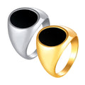 Stainless Steel Hip Hop Custom Gold Engagement Rings Wholesale Bulk Engraved Turkish Enamel Signet Ring Men