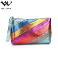 Custom PU Travel Cosmetic Makeup Bag Colorful Plain with Fashion Metal Zipper Portable Rainbow Direct Custom Made Makeup Bag