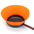 Custom Orange 22-28CM Silicone Frying Wall Oil Splatter Guard Splash Proof Pot Cover Lid Eco-Friendly Durable for Cooking