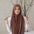 Sharut New Pearl Chiffon Tudung Wholesale Plain Color Arab Ladies Bandage Headscarf Hijab Islamic Muslim Women Chiffon Hijabs