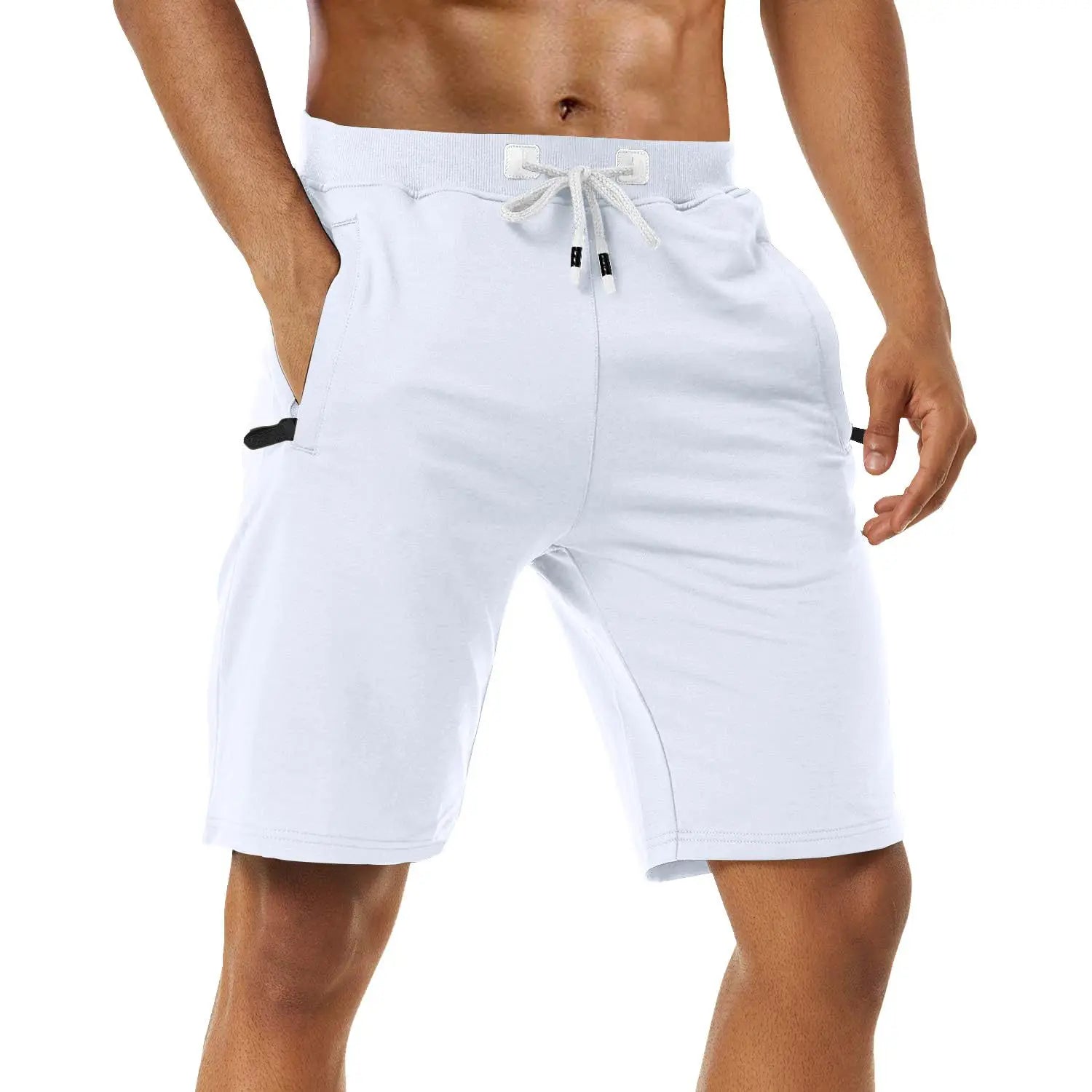 Men's Large Size Five-Quarter Pants Cross-Border Casual Outdoor Style Solid Color Dry Sports Shorts Multi-Pocket Quick Dry