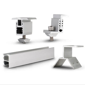 Custom Stainless Steel Aluminum Solar Panel Mounting Structure PV Bracket Tile Roof Clamp Fixture QINKAI STF 12-year Warranty