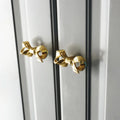 JAYA European Style Bowknot Handle Cabinet Bow Brass Handle Wardrobe Drawer Brass Knobs