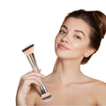 Custom Soft Synthetic Hair Powder Blush Blending Liquid Powder Concealer Foundation Face Makeup Brush Double Ended Powder Brush MegaBDM