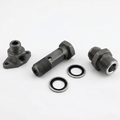 Custom CNC Machined Carbon Steel Banjo Bolts Flange Fittings and Bonded Seal Washers with Black Oxide Finish