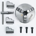 Sanou K11-80 80mm Manual 3 Jaw Self-centering Lathe Chuck with Hardened Steel 0.05mm Accuracy for Mini Lathe