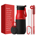 Outdoor Portable Stainless Steel Insulated Water Bottle with Lanyard New Insulated Hot Coffee Water Bottle for Office