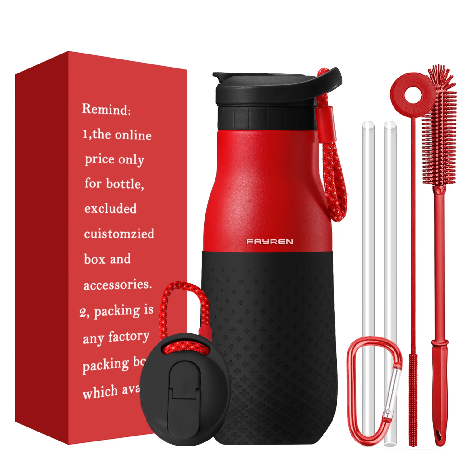 Outdoor Portable Stainless Steel Insulated Water Bottle with Lanyard New Insulated Hot Coffee Water Bottle for Office