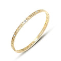 Factory Wholesale Narrow Design 18K Gold Plated Stainless Steel Bangle for Women
