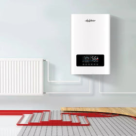Electric Wall-Mounted Combi Boiler for Hotel Household Use Adjustable Thermostat Remote Control Indoor Heating Hot Water Heater