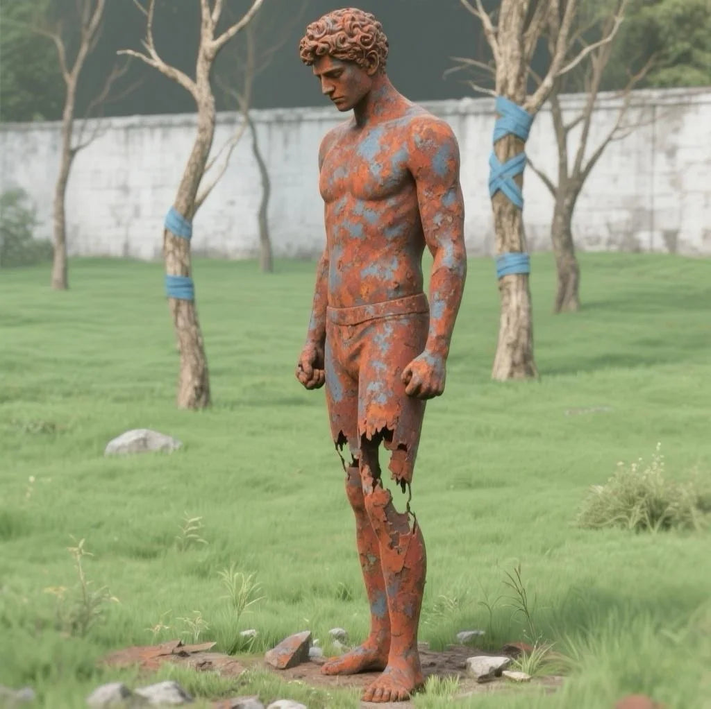 Antique Custom Rustic Sculpture Life Size Rusted Metal Art Garden Large Corten Steel Rusty Man Statue Sculpture