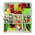 WEIHE 139pcs Fishing Combo Lure Swivel Snap Bead Hook Sinker Steel Wire Split Ring Metal Spoon 138pcs in 1 Box