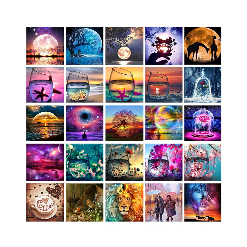 OEM ODM Factor Wholesale Custom Diamond Painting Diy Scenery Diamond Painting Short Lint Canvas 5d Diamond Painting Canvas Print