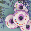 OEM Customized Kids Spa Bath Fizzer Relaxing Organic Handmade Donut Bath for Bomb with Fragrance Moisturized Vegan Herbal Colors