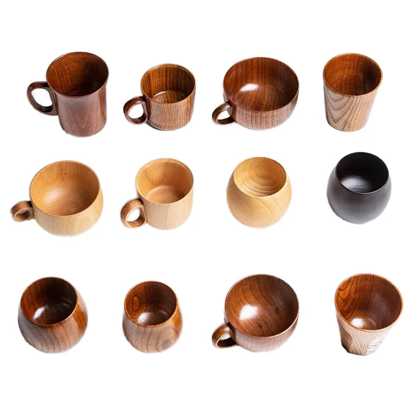 Customized Exquisite Arabian-Style Contemporary Wooden Tea Cups Saucers Handcrafted Eco-Friendly Durable Reusable Heat Tea