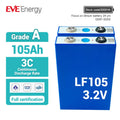 EVE LF105 105Ah 4000cycles 3.2V Lifepo4 Battery Home Energy Storage System Forklift Cell Lifepo4 Battery EU STOCK
