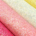 Colorful Sparkle Chunky Glitter Synthetic Leather for Making Bags/Handbags/Wallets/Shoes/Hair Bows
