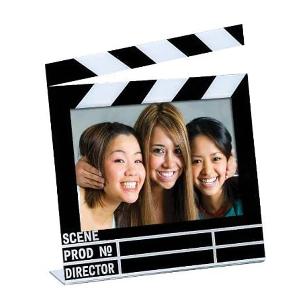 4 by 6 Movie Film Plastic Picture Frames hollywood Acrylic Director Clap Board Photo Frame