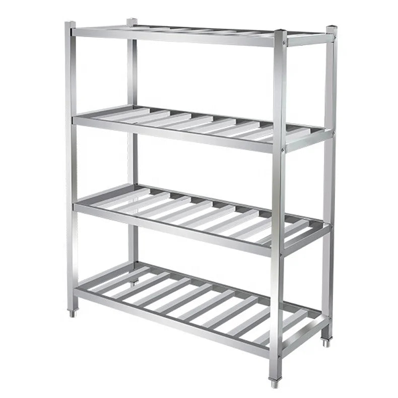 Hot Sale High Quality Commercial Solid Durable Four Layer Dish Rack Kitchen Racks Stainless Steel Shelf