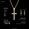 Wholesale 18K Gold Pendant Necklace Brilliant Cut Diamond Cross Design for Children Men Women Unisex Trendy Certified Jewelry