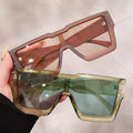 3947 Custom One Piece Large Frame Luxury Designer Unisex Oversized Sunglasses Retro UV400 PC