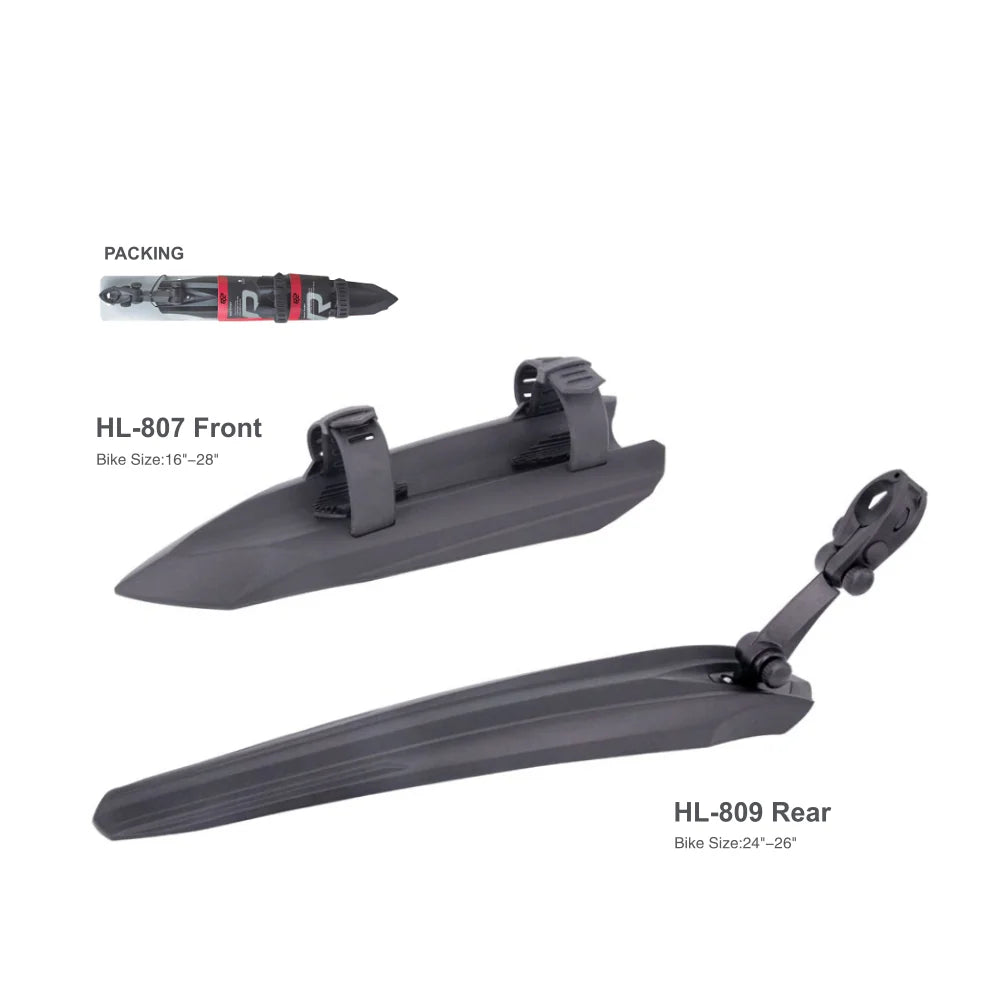 Bike Fenders Universal MTB Front and Rear Mudguards Set 16-28 Inch Bike Accessories