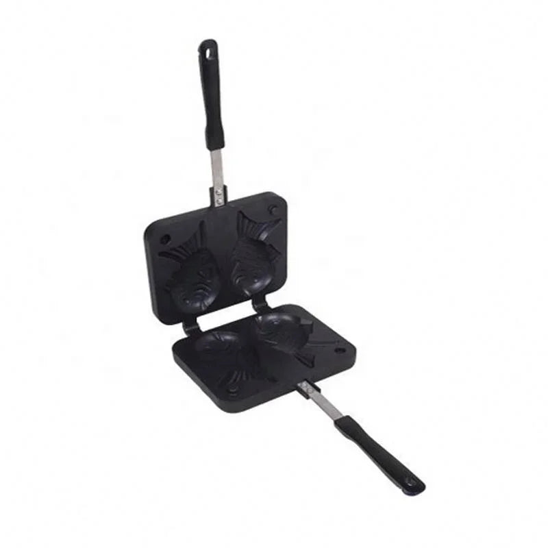 Homemade Taiyaki Fish Shape Cake Pan Waffle Cake Maker Pan Fish-Shaped Pancake Double Pan Mold