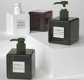 Amber Color Lotion 250ml PETG Plastic square Shape Foam Pump Bottle for Body Wash Shampoo with Pump
