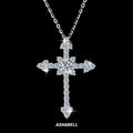 Wholesale Main Stone Moissanite Cross Pendant Necklace Classic Style Unisex Necklace for Men and Women