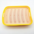 BPA-Free Non-Stick Silicone Sausage & Hot Dog Baking Mold 6 Cavity Baby Food Mold for Cake & Candle Molds