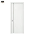 Modern White Waterproof Solid Wooden Interior Room Door for Bedrooms American Residential Minimalist Flush Design for Houses