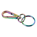 Rainbow Split Ring Snap Hook Key Buckle Keychain Swivel Hook