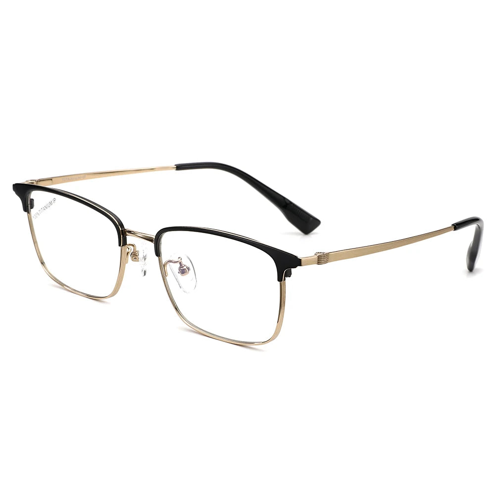T81626 Fashion Ready Stock Gold square Titanium Eye Glass Frames