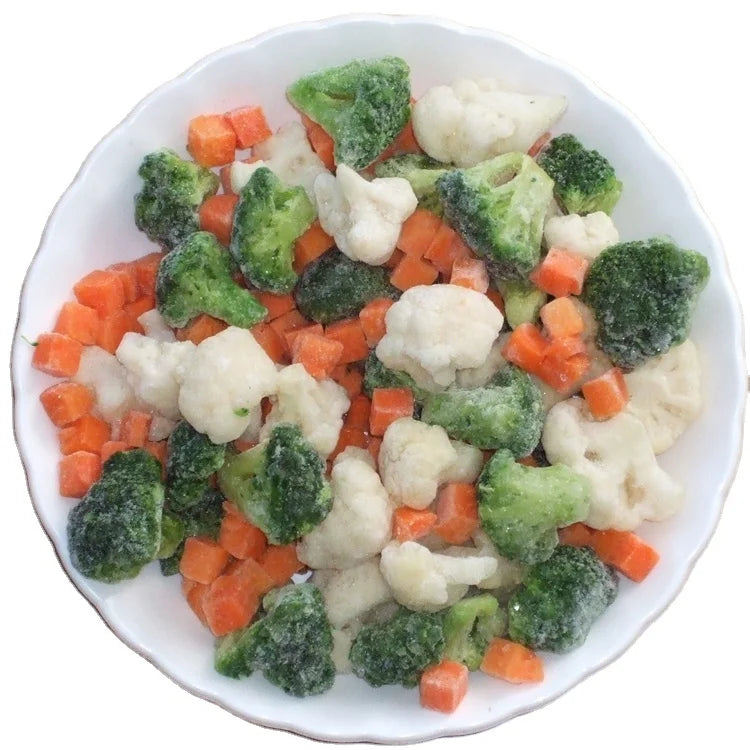 IQF Frozen Chopped Mixed Raw Vegetables Packet with Broccoli Cauliflower Carrots Peas Corn Bag of Veggies Asian Winter Blend