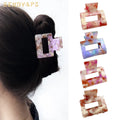 New Korean Retro Hollow square Acrylic Hair Clip Versatile Color 5cm Hair Claw Ladies Hair Accessories