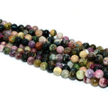 Wholesale 6/8mm Natural Multicolor Tourmaline Loose Gemstone Beads for DIY Jewelry