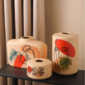 European Ins Hand-Painted Ceramic Vase Creative Flower Arrangement Porcelain Home Furnishings for Indoor Living Room High-Value