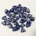 Huiying Wholesale Natural Fancy Blue Spot Stone Polished 10Mm Triangle Cabochons Crafts