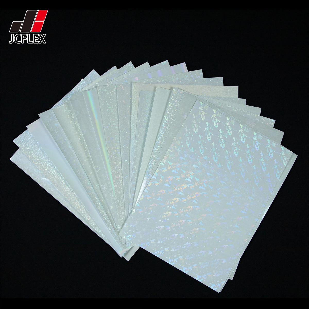 A4 Pattern Holographic Cold Lamination Sheet Glossy Self Adhesive BOPP Film Moisture Proof for DIY Craft Card Gift Packaging