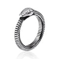 Simple Fashion Men Round Ring Jewelry Stainless Steel Snake Hoop Finger Ring