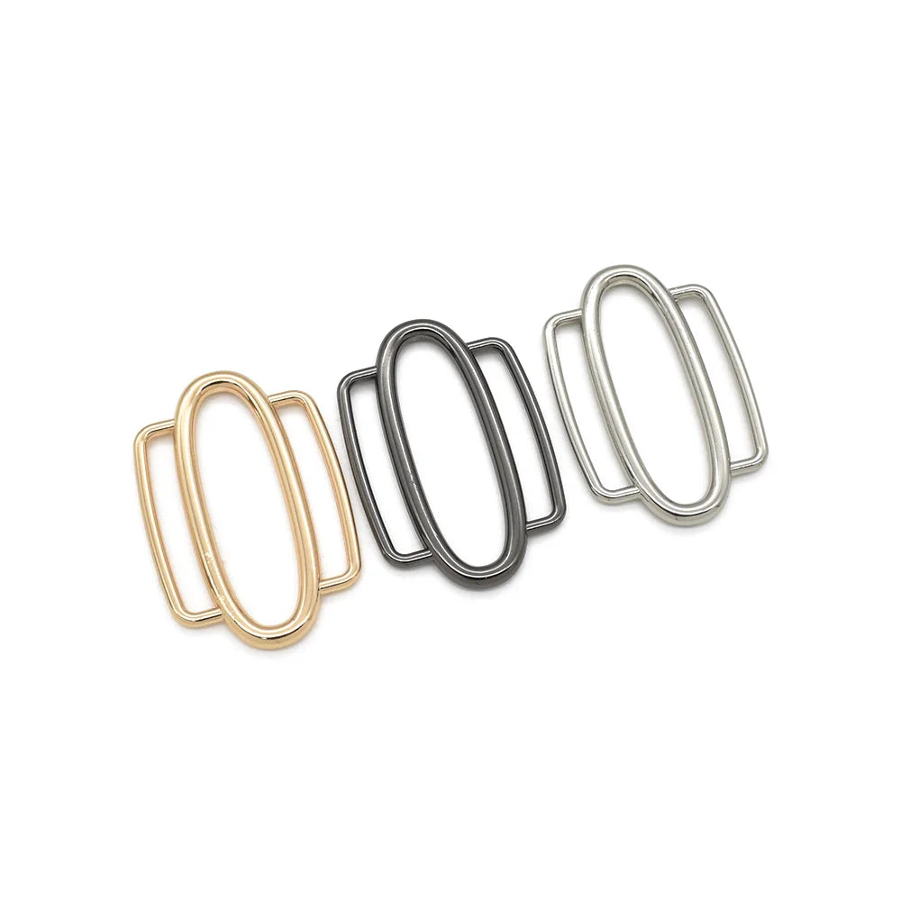 Eco-Friendly Irregular Front Swimsuit Buckles Zinc Alloy Anti-Rust Women's Swimwear Accessories