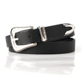 Ladies Thin Belt Fashionable All-match Business Pants White Belt Buckle PU Leather Pin Buckle Women's Belt