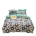 Cartoon Style 4pcs Quilted Comforter Bed Sheet Sets with Bed Sheet Flat 100% Cotton Bedding Set for Adult