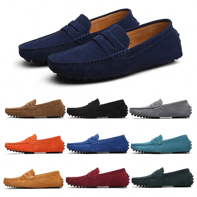 Sepatu Pantofel Pria Designer Loafers Men Casual Slip on Sheepskin Shoes Luxury Moccasin Fashion Trend Spring Autumn