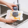 Kitchen Soap Dispensing Dishwashing Tool Cleaning Brushes Easy Use Scrubber Wash Clean Tool Soap Dispenser Brush Gadgets