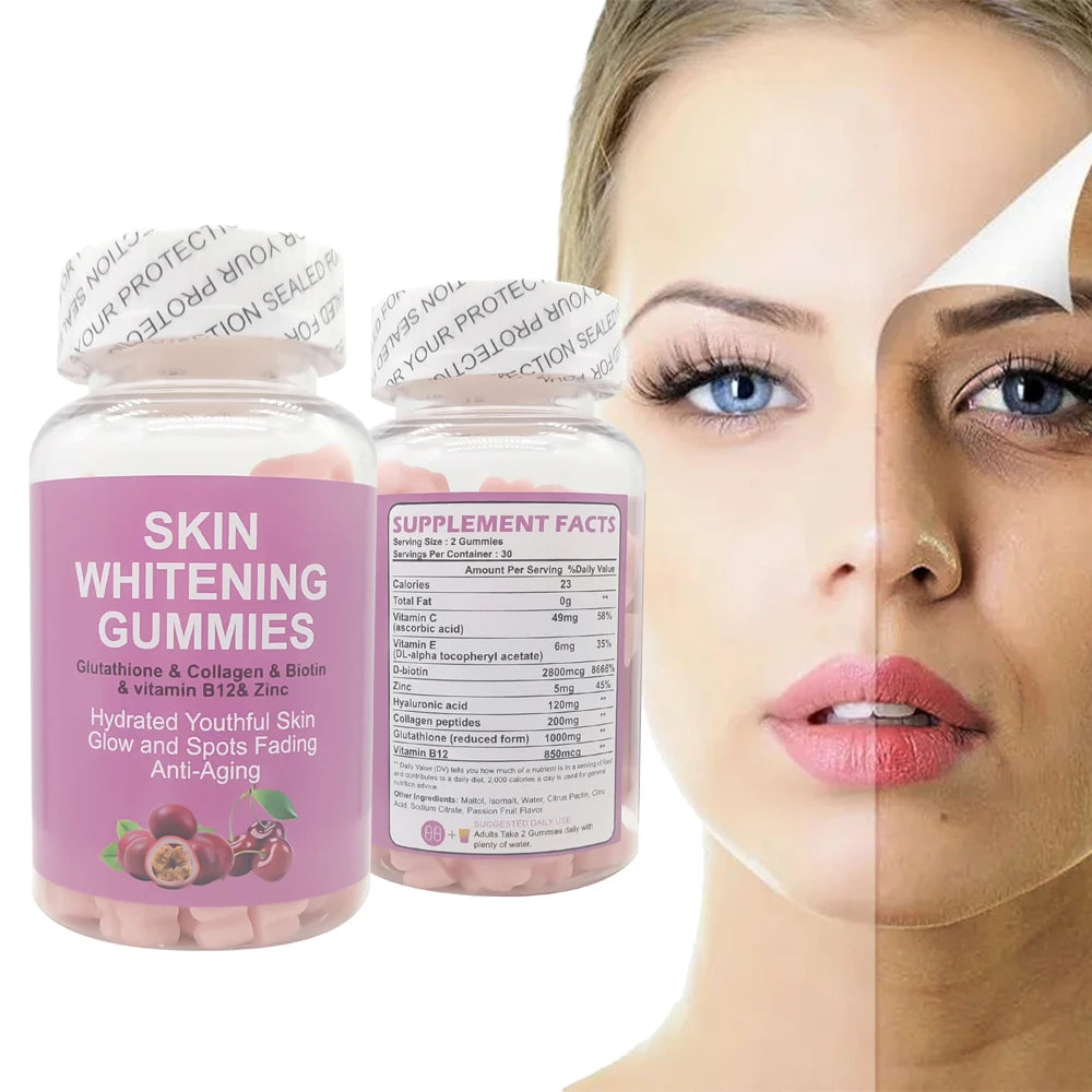 High Quality Brighhten Skin Glutathione Collagen Vitamins Gummy Wholesale Beauty Skin Gummies for Adults